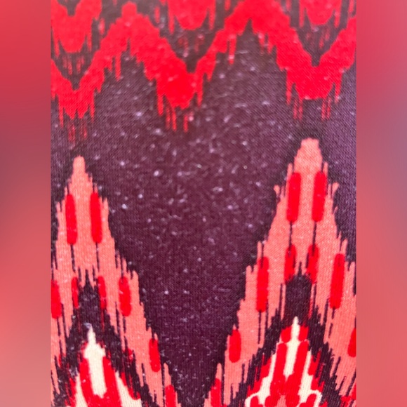 Donna Morgan Womens 3/4 Sleeve Cocktail Dress in Deep Red Chevron Print Sz 6 - Picture 6 of 6